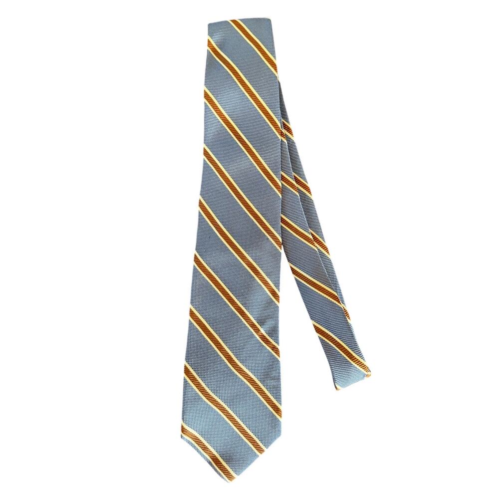 Lands' End Vintage Classic Stripe 100% Silk Tie